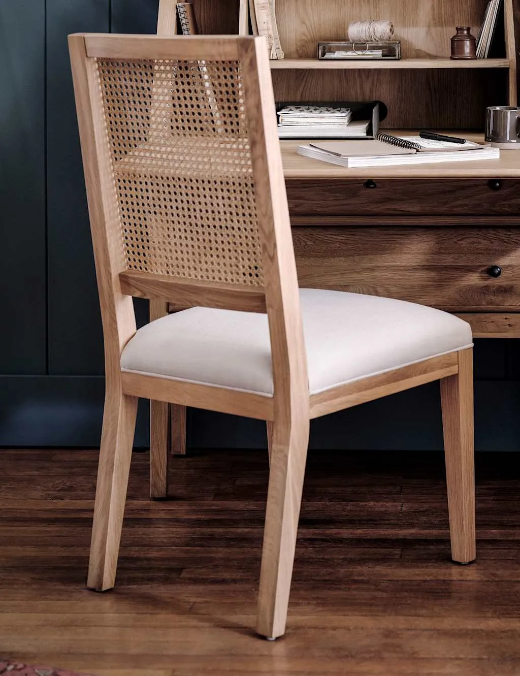 Cotswold Company Set of 2 Elkstone Rattan Back Dining Chairs Natural