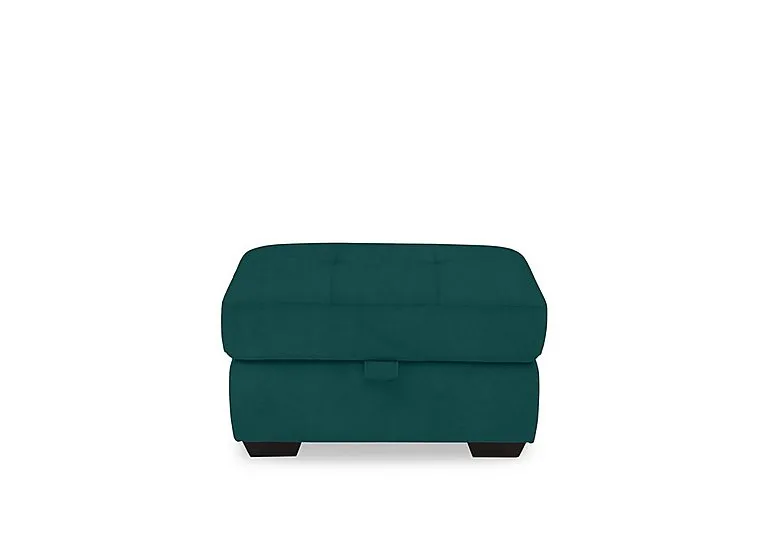 Dinky Fabric Large Storage Footstool - Opulence Teal