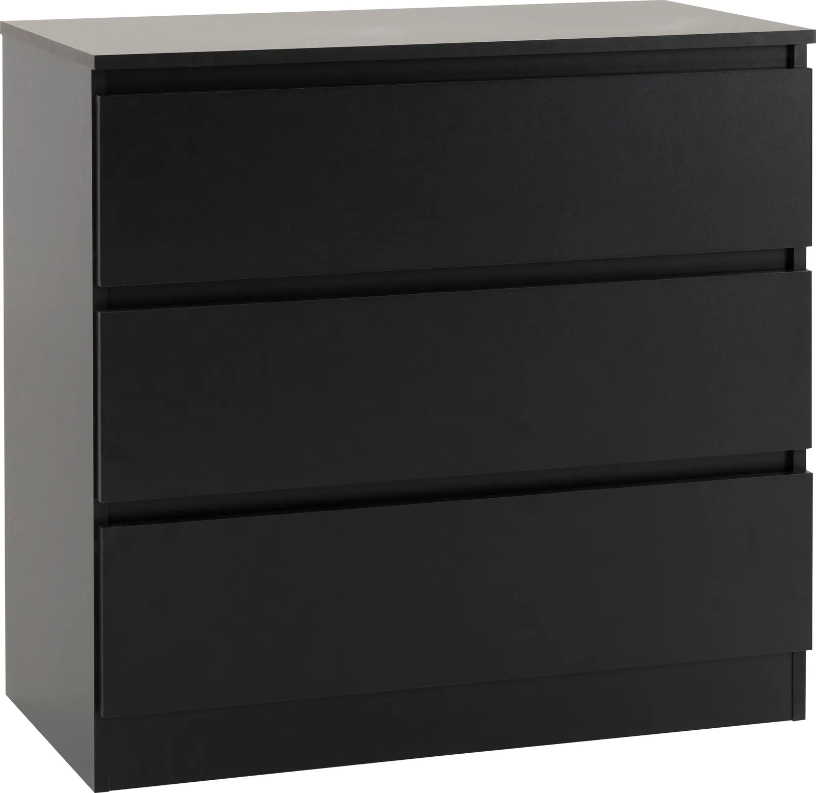 Seconique Malvern 3 Drawer Chest in Black 2