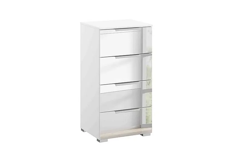 Rio 40cm 4 Drawer Chest - Alpine White Carc/Mirror