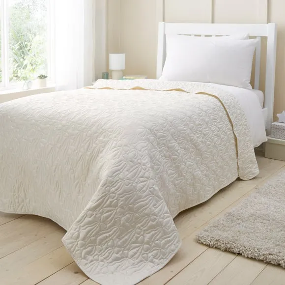 Satin Bows Embroidered Bedspread