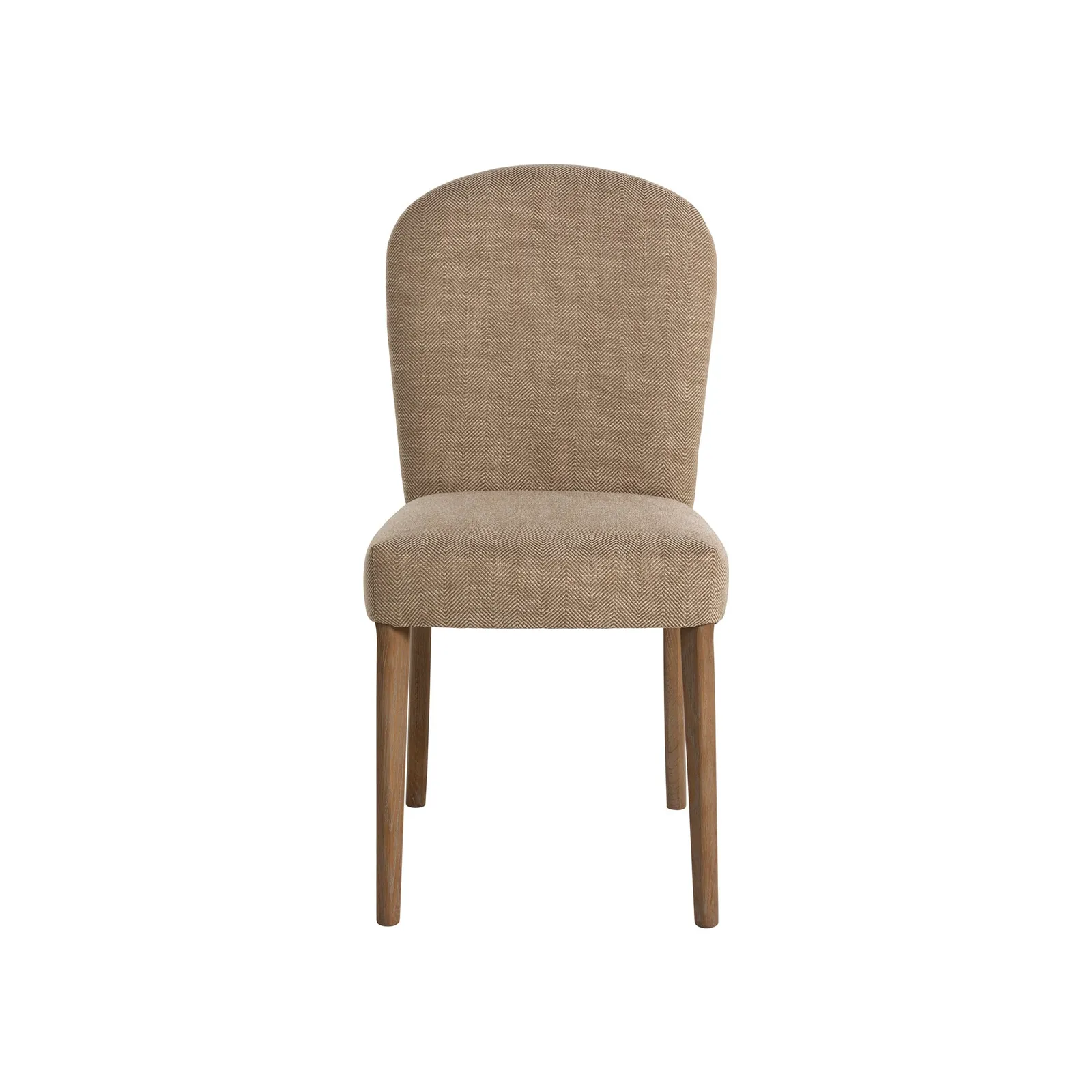 Maurice Dining Chair H'bone+Tan Handle, Neutral Fabric | Barker & Stonehouse 4