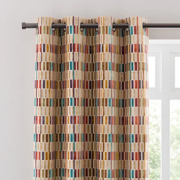 Pelosa Cut Velvet Eyelet Curtains 1