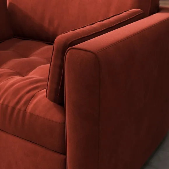 Zoe II Velvet Snuggle Chair 4