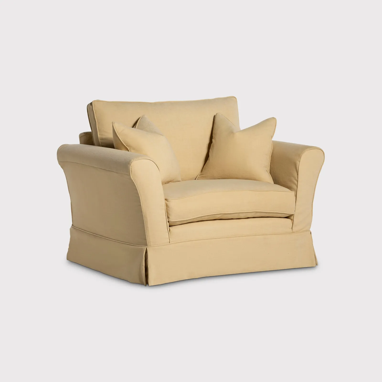 Berkeley Snuggler Armchair, Yellow Fabric | Barker & Stonehouse 1