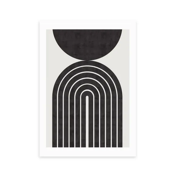 East End Prints Abstract Rainbow Circle Print 2