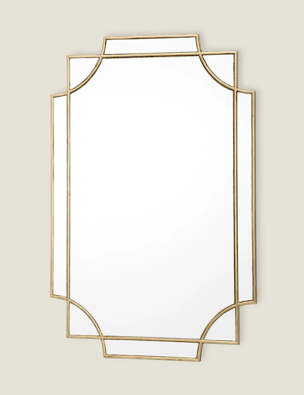 DAR Guapo Rectangular Wall Mirror Gold