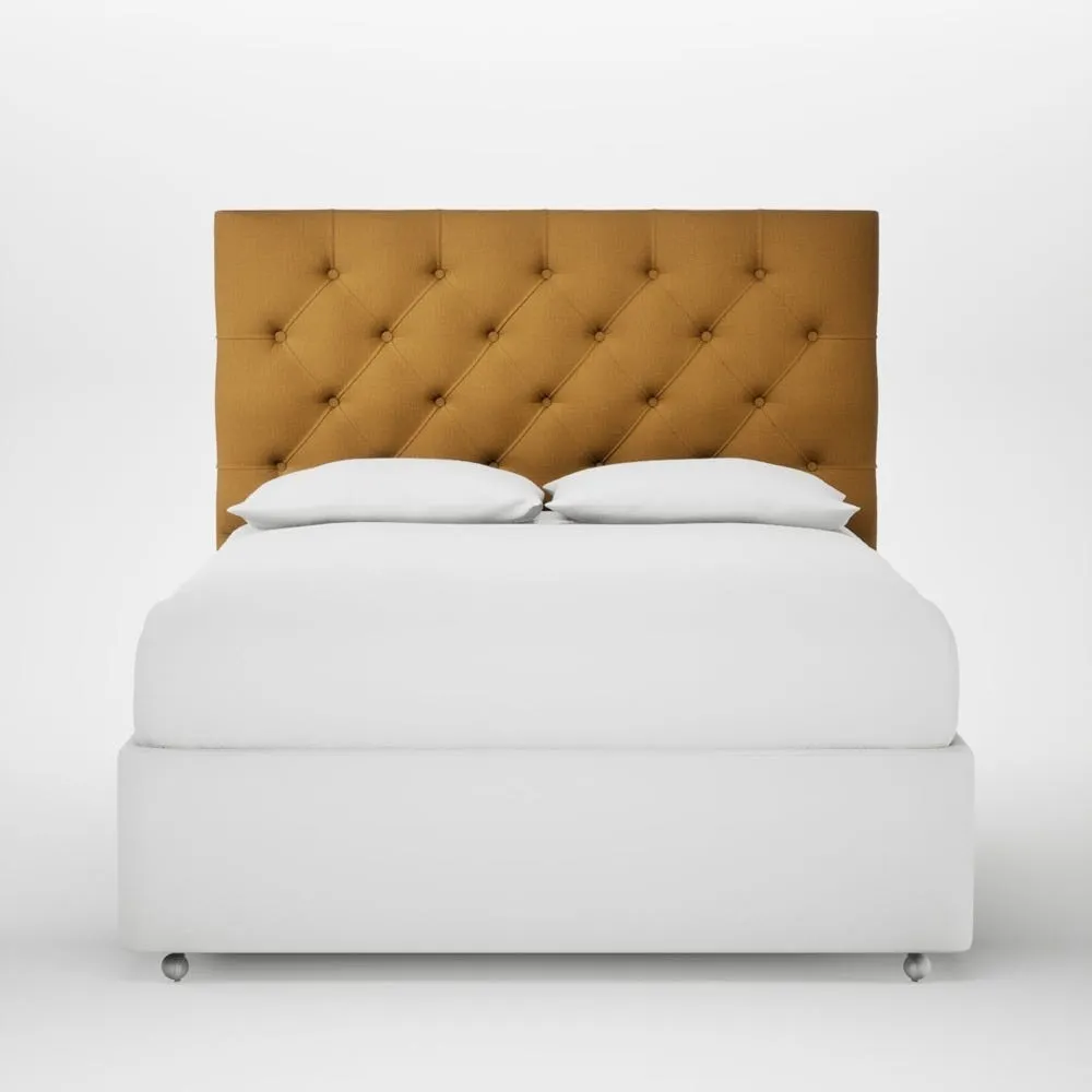 Heal's Balmoral Headboard King Smart Cotton Linen Sahara 2