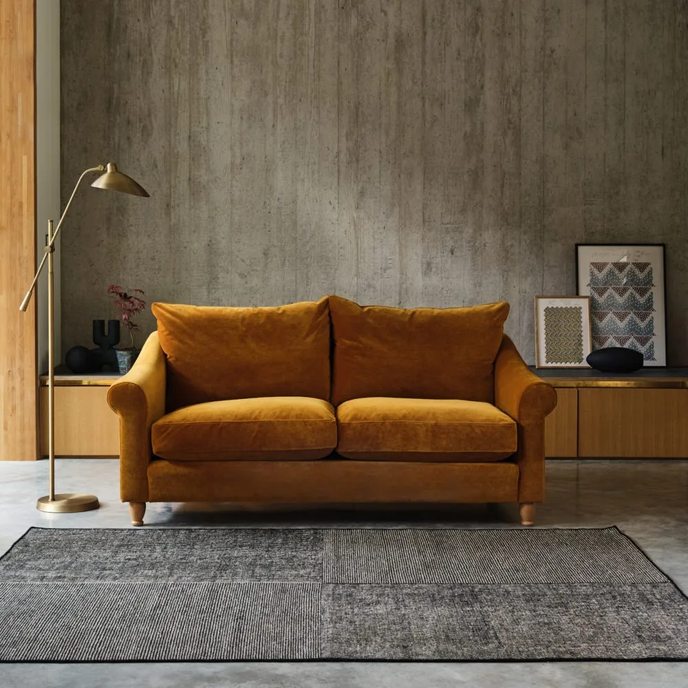 Heal's Devon 4 Seater Sofa Cotton Grain Dark Brown Feet 3
