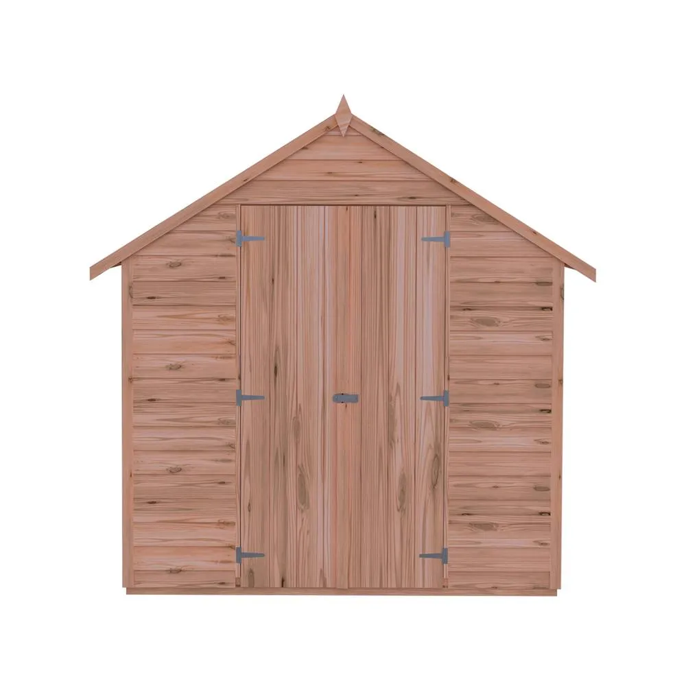 Shires 4 x 6 Feet Overlap Double Door Garden Shed - Dip Treated in Brown 5