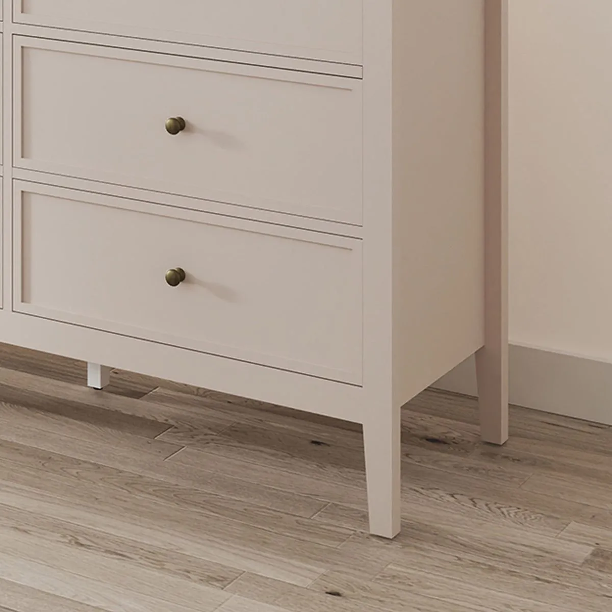 Melody Maison Large 6 Drawer Chest Of Drawers - Rowley Pale Cream Range 6