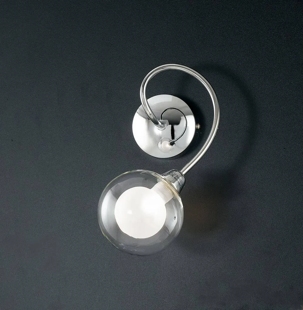 Netlighting BLOG Wall Lamp with Glass Shades Chrome 18x24x15cm in Grey 2