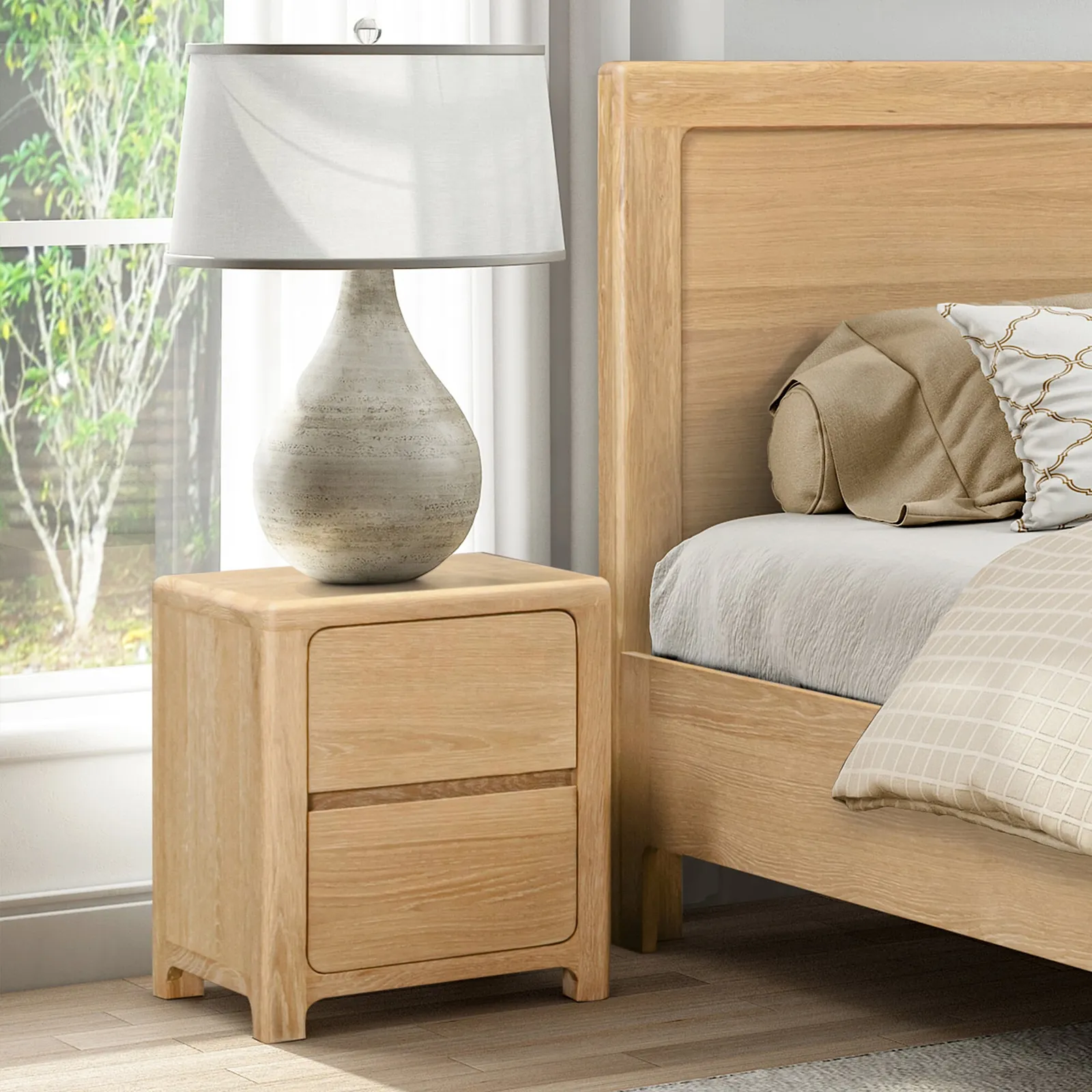 Hadrian Bedside Chest, Neutral Oak | Barker & Stonehouse 2