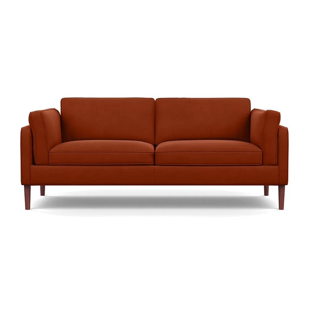 Heal's Sonno 3 Seater Nobilis Velvet Rust Walnut Feet 1