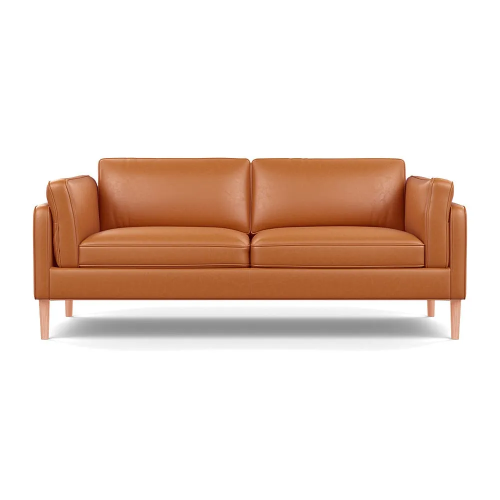 Heal's Sonno 3 Seater Daino Leather Treacle Natural Feet 1