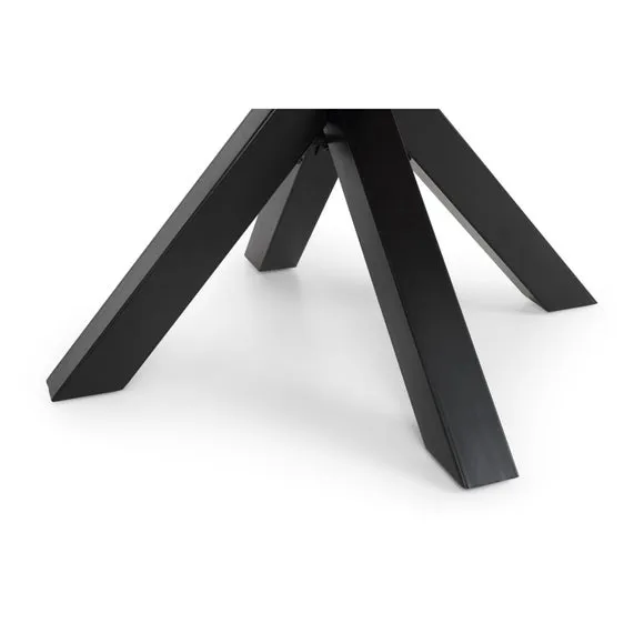 Berwick 4 Seater Round Dining Table, Black 5