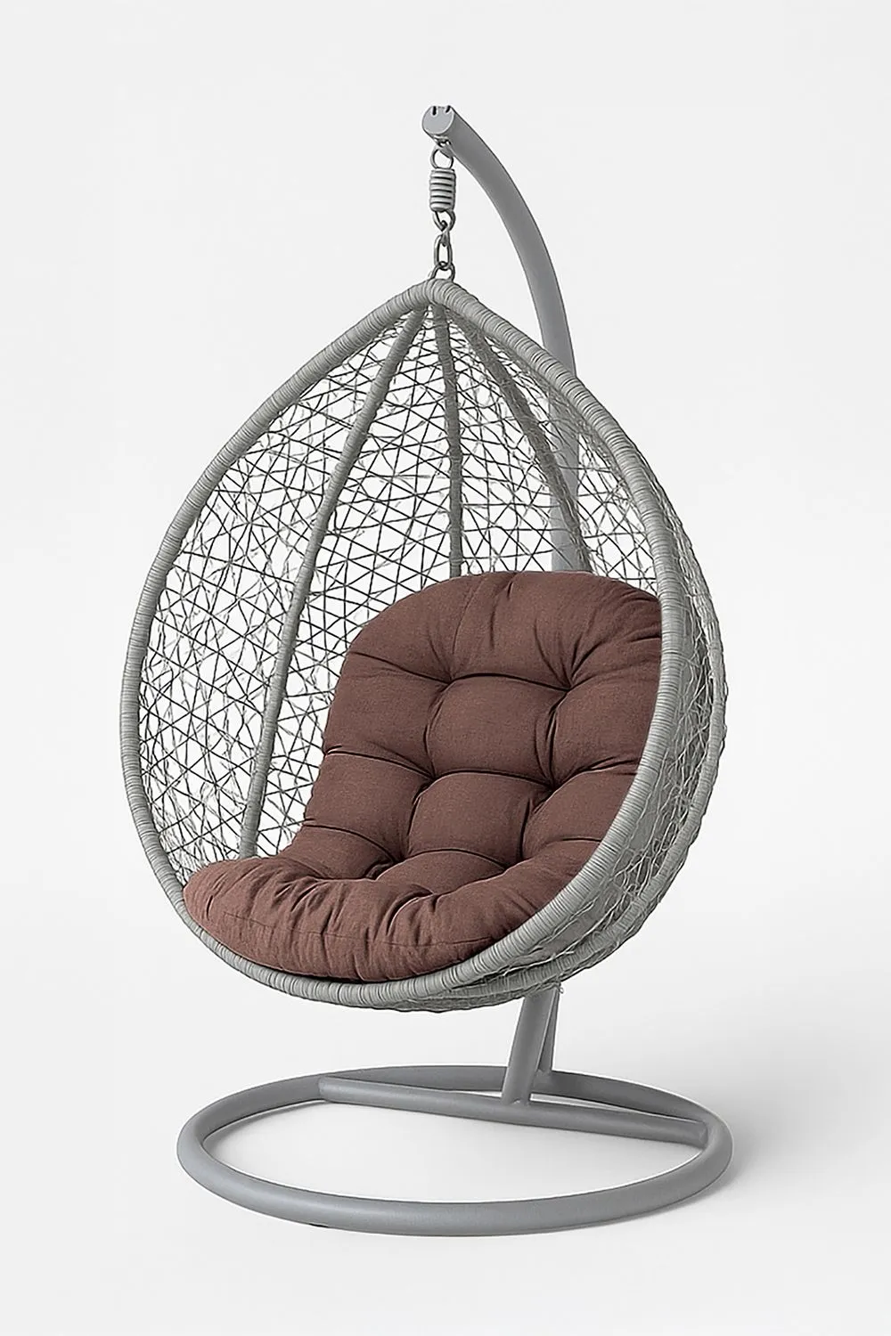 Homescapes Luxury Egg Chair Cushion, Hanging Basket Swing Chair Cushion in Brown 1