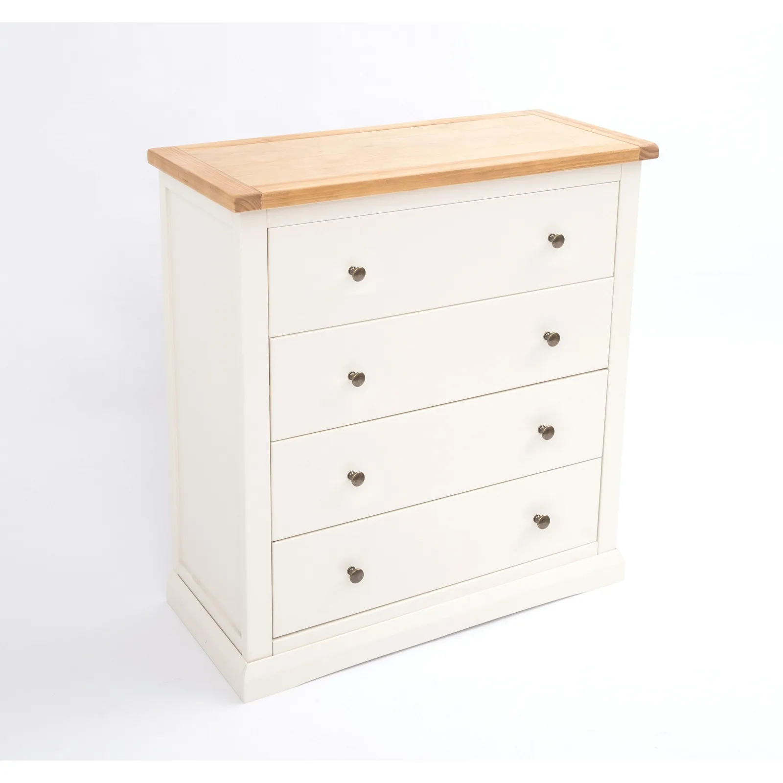 Cabinet Bits Castelli 4 Drawer Chest of Drawers Brass Knob in Off-White 3