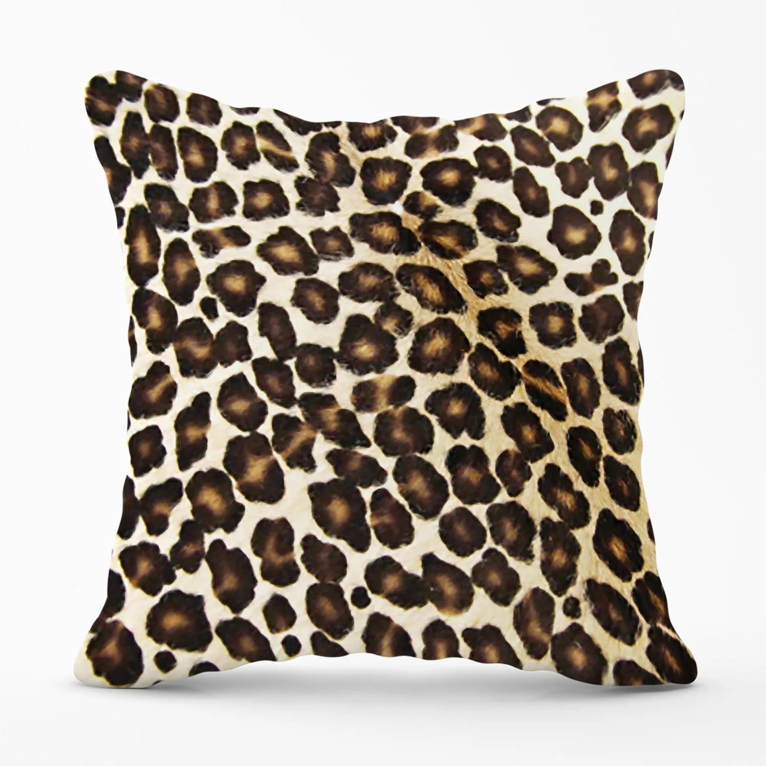 Warren Reed - Designer Leopard Hide Print Outdoor Cushion in Brown