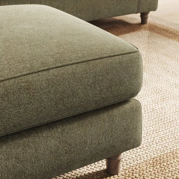 Flori Soft Chenille Footstool 5