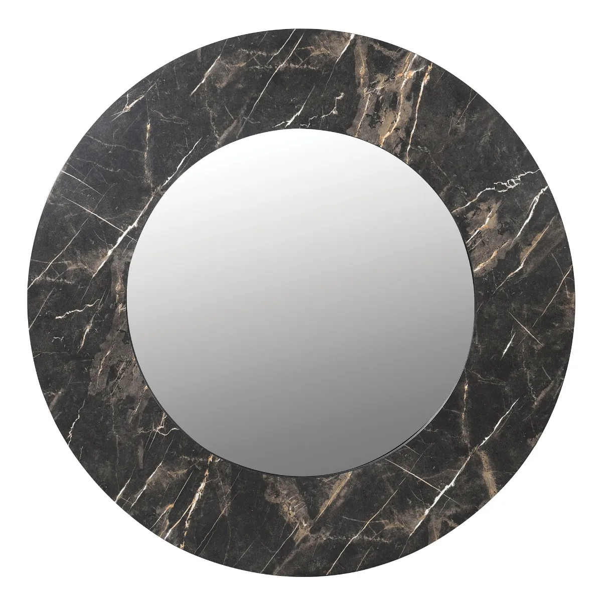 Marble Effect Mirror, Round, Black Wood | Barker & Stonehouse 5