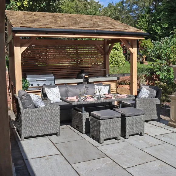 Paris 7 Seater Deluxe Outdoor Sofa and Dining Set