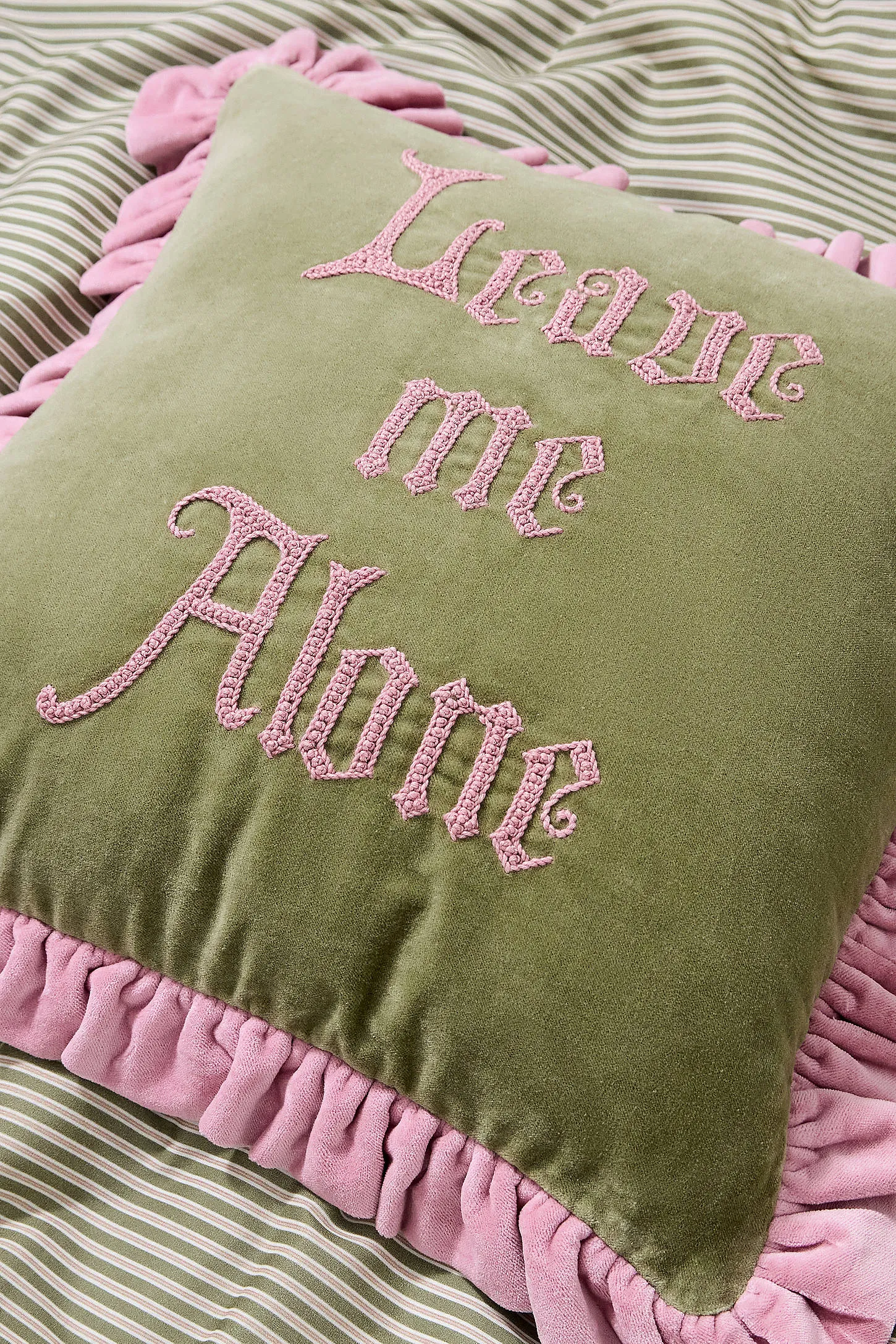 Leave Me Alone Cushion - Green 2