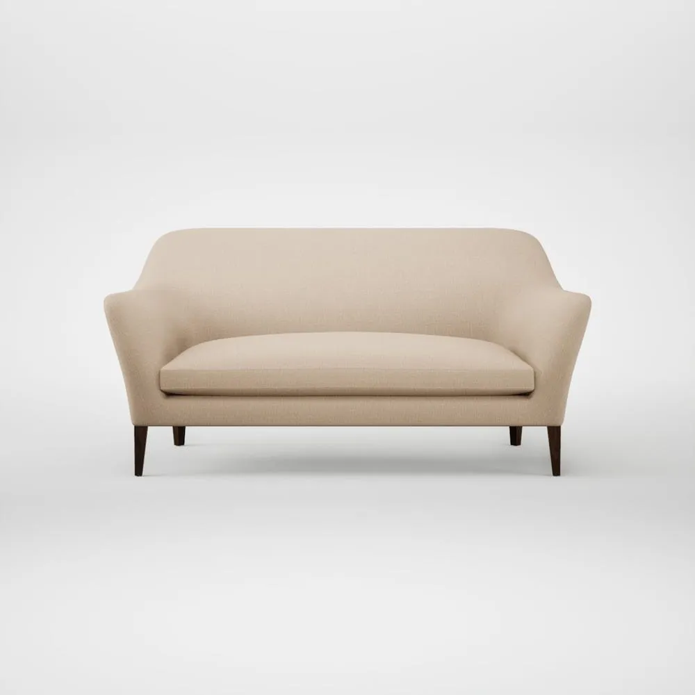 Heal's Wallis 3 Seater Sofa Smart Cotton Linen Rice Walnut Stained Feet 1