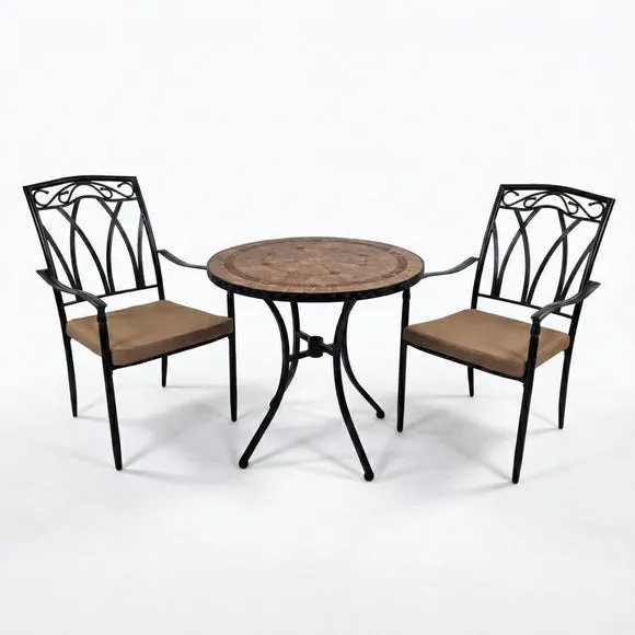 Riverside 76cm Bistro Table Set with 2 Austin Chairs 2
