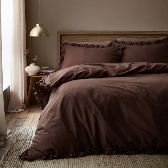 Appletree Cassia Frill 100% Cotton Duvet Cover & Pillowcase Set 1