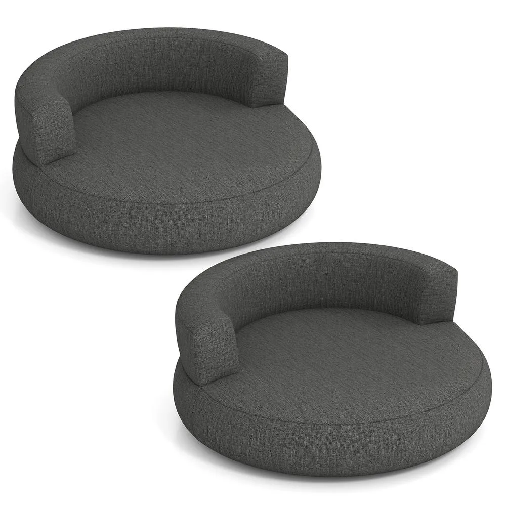 Costway Inflatable Couch Blow Up Lounger Air Sofa w/Detachable Cover &Armrests in Grey 3
