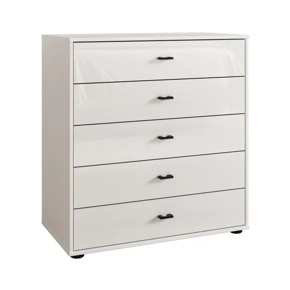 Wiemann Kahla Glass Fronted Large 5 Drawer Chest 3