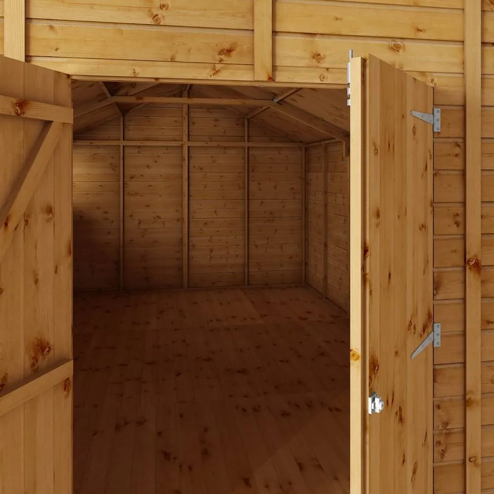 Mercia 15 x 10 Ft Premium Shiplap Apex Workshop - L457.2 x W322.7 x H252.4 cm in Brown 6
