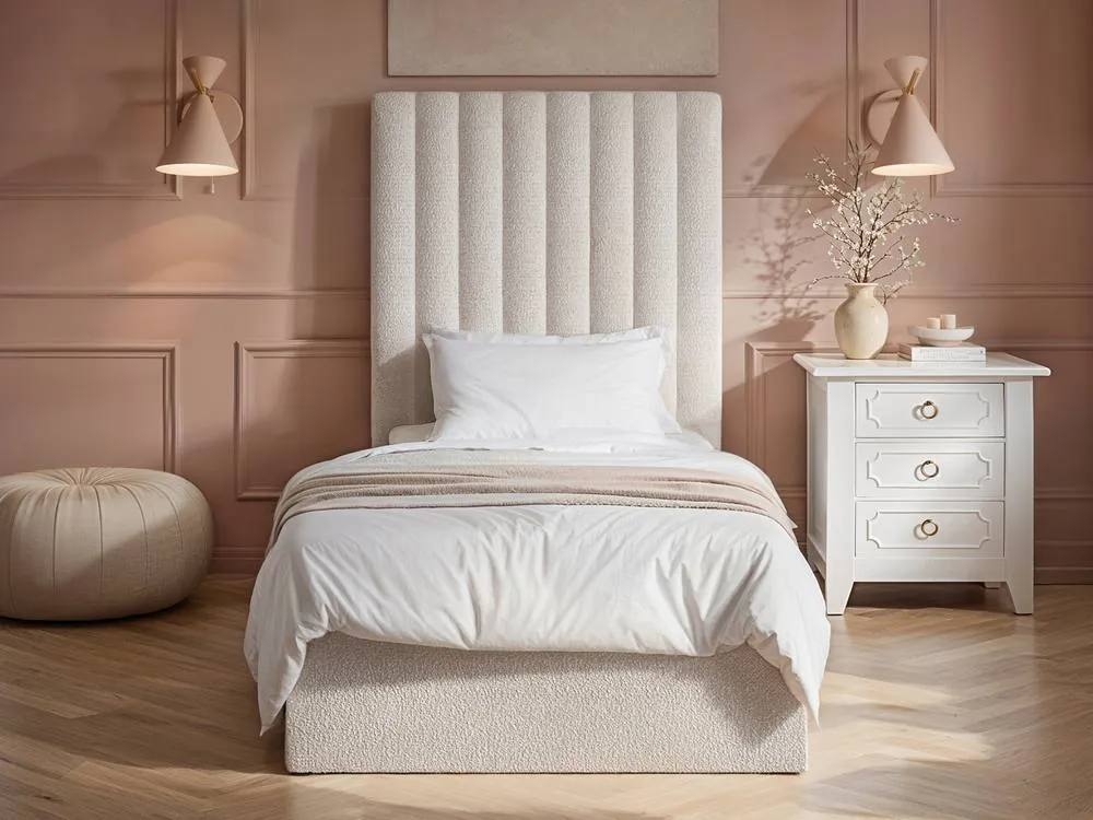 Flair Everley Single Ottoman Bed in Cream 3