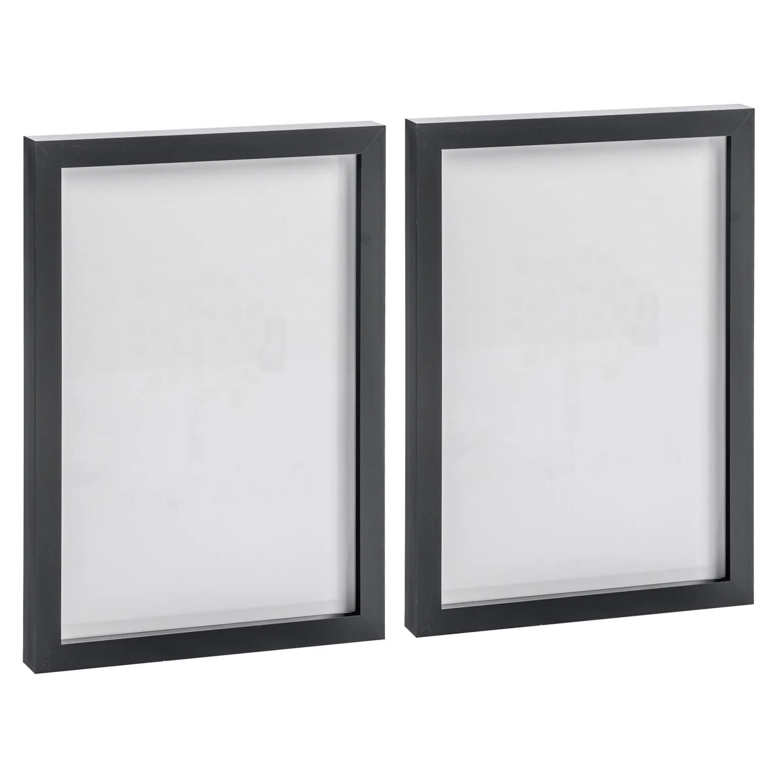 Nicola Spring Photo Frames - A4 (8" x 12") - Pack of 2 in Black