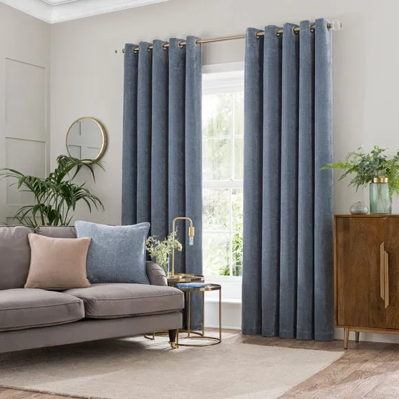 Vintage Chenille Eyelet Curtains 2