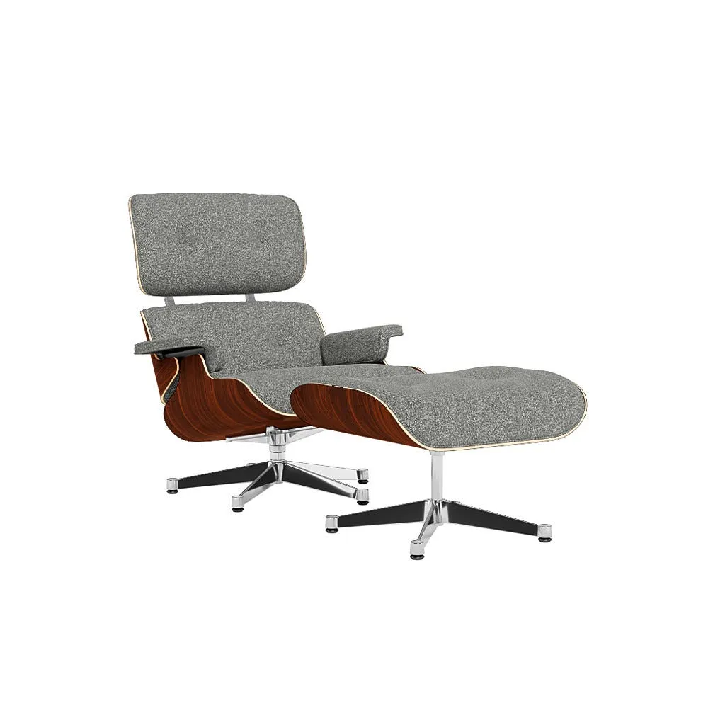 Vitra Eames Lounge Chair & Ottoman Santos Palisander Clas. Nubia 10 Salt N Pepper Polished Base 05 1