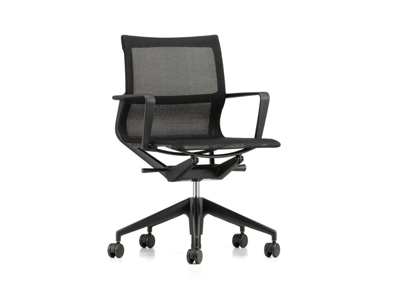 Vitra Physix Swivel Armchair Black Pearl Deep Black Frame