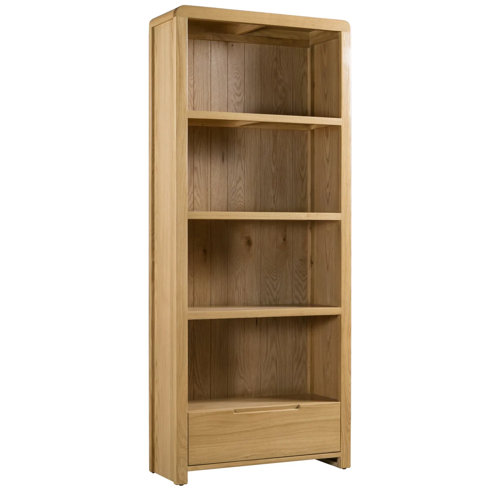 Curve Tall Bookcase, Oak