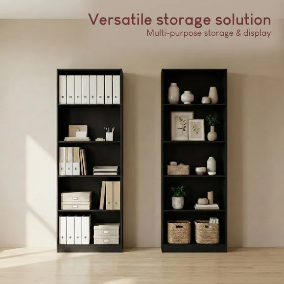 Cambridge 5 Tier Extra Large Bookcase 5
