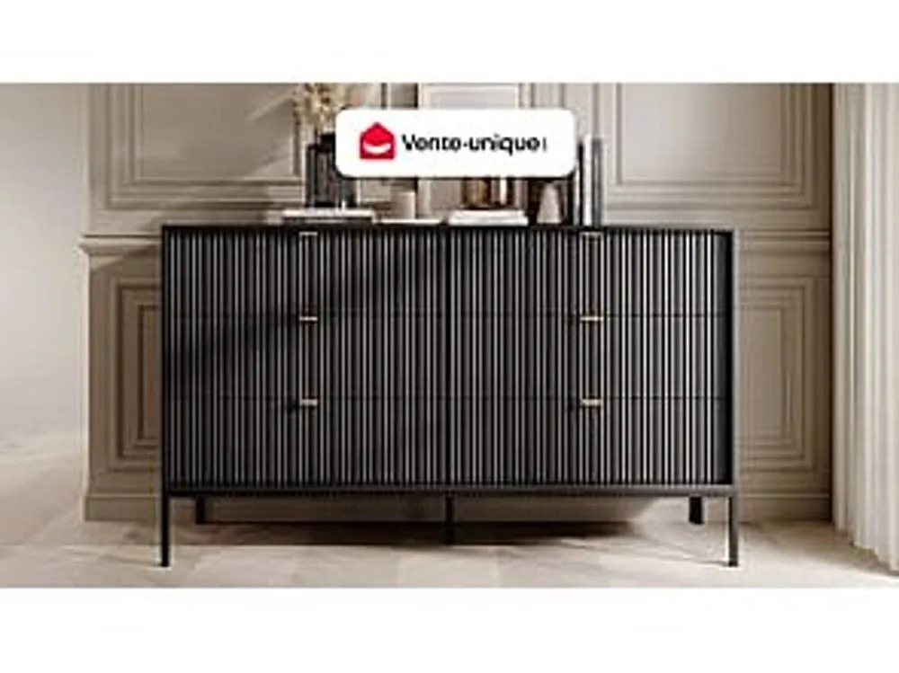 Vente-unique 6-Drawer Chest Of Drawers - Black - LIOUBA 4