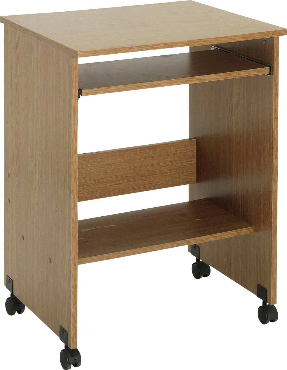 Argos Home Functional PC Office Trolley - Oak Effect