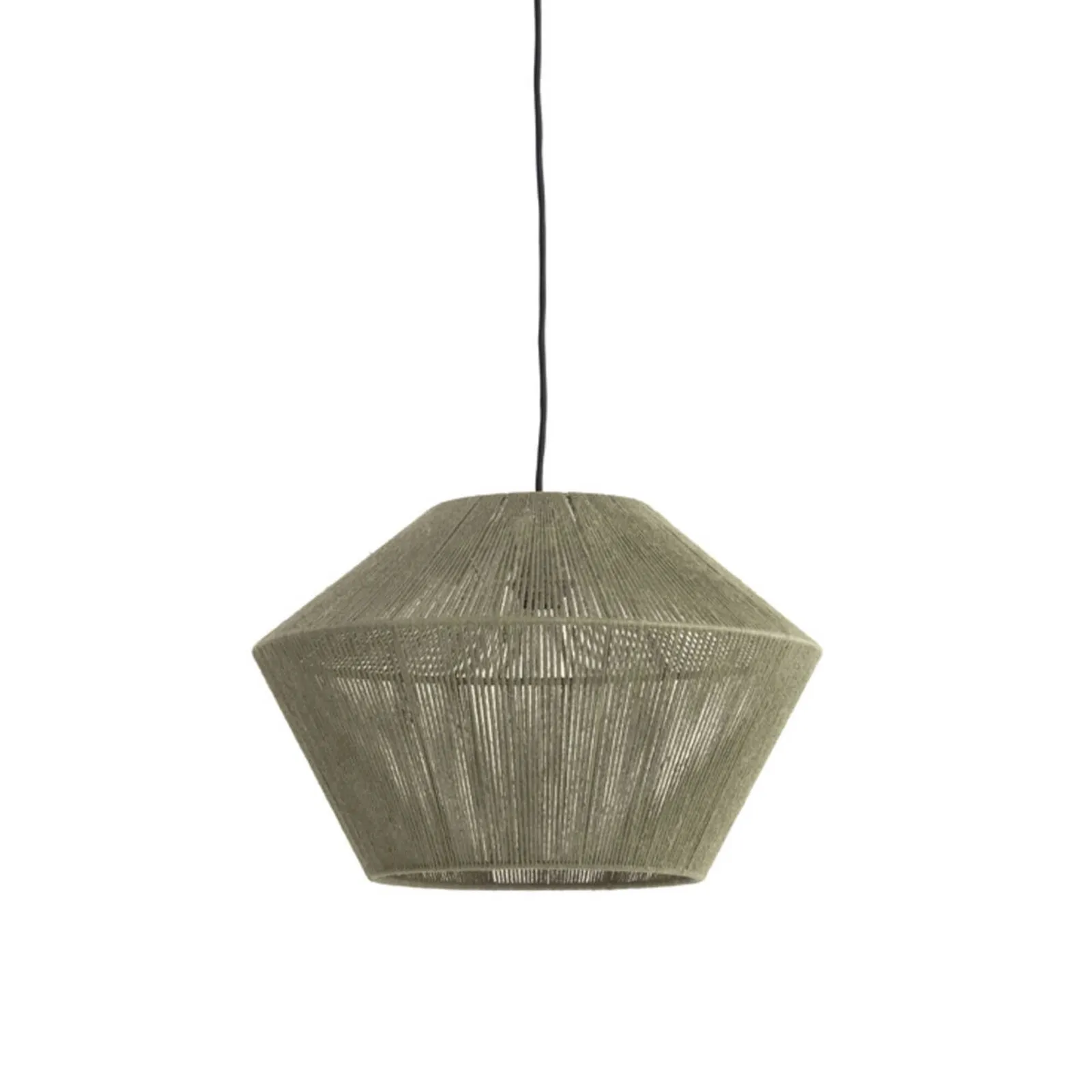 Sage Jute Pendant Light, Green Metal | Barker & Stonehouse