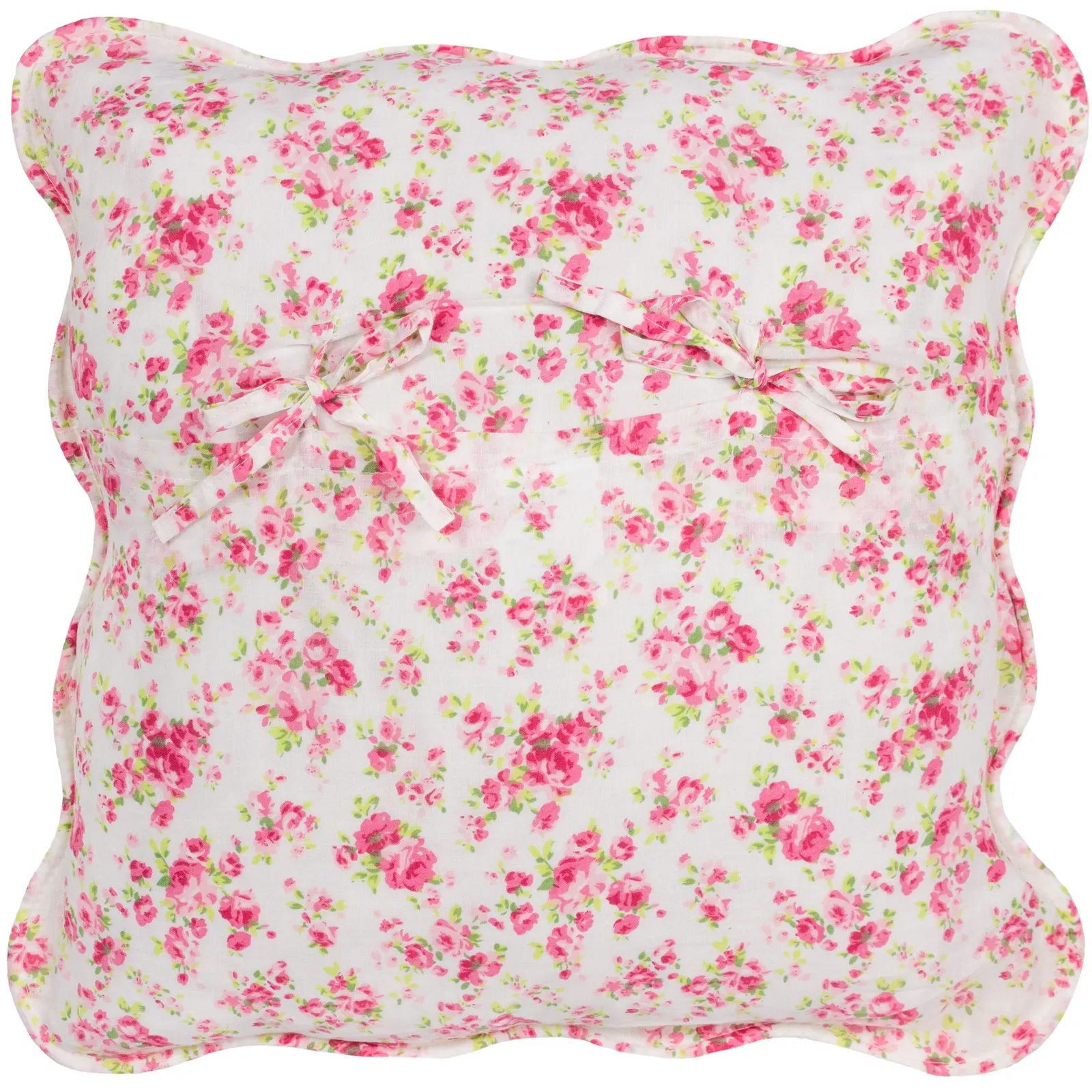 Paoletti Honeypot Lane Floral Cushion in White 2