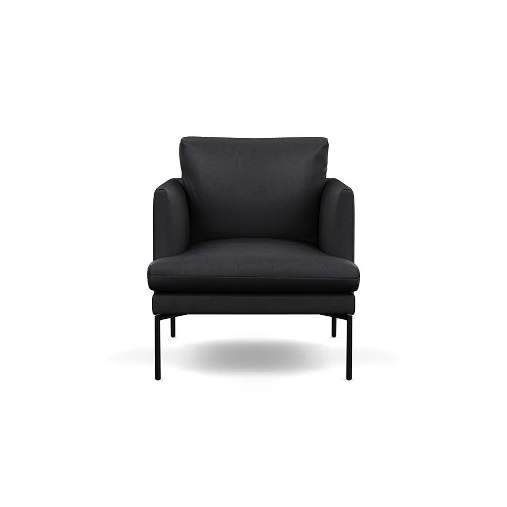 Heal's Matera 3 Seater Linea Leather 622 Black Feet 1