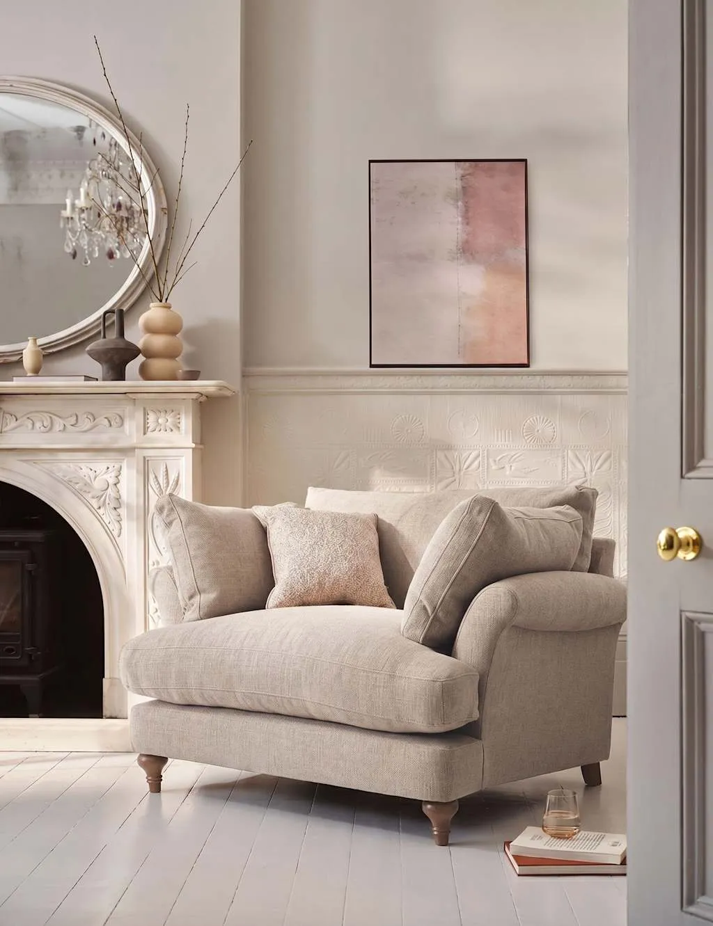BARKER AND STONEHOUSE Isla Snuggle Chair Taupe