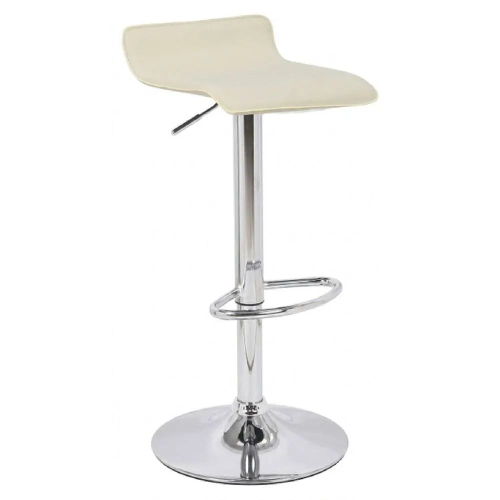 netfurniture Zest Cream Padded Kitchen Bar Stool - Height Adjustable 2