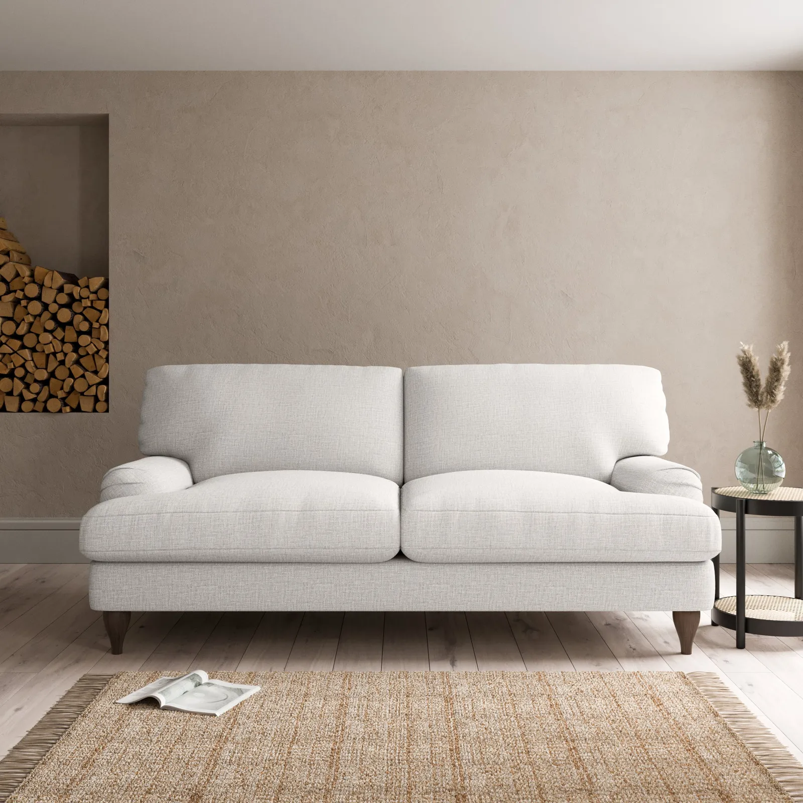 Darwin Textured Weave 3 Seater Sofa Textured Weave Sandstone