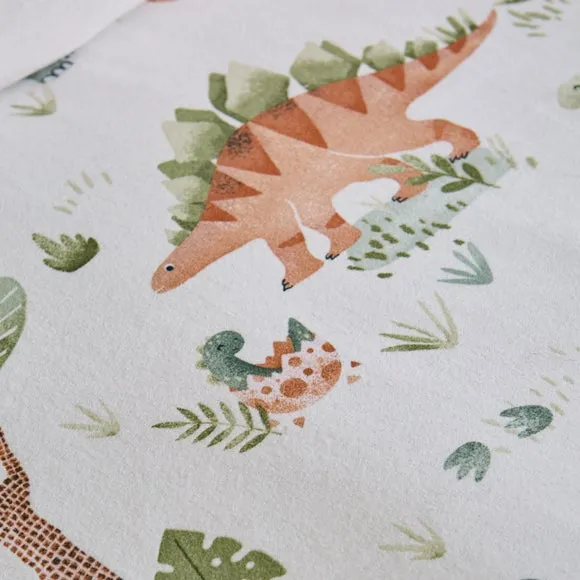 Catherine Lansfield SleepySaurus Brushed Cotton Fitted Sheet 2