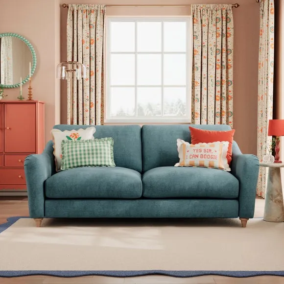 Hattie Tonal Plush Chenille 3 Seater Sofa 1